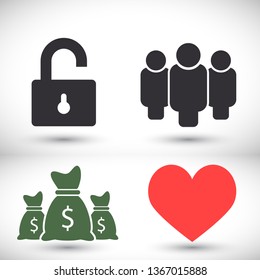 Lock open vector icon 