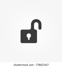 Lock open vector icon isolated on background. Trendy sweet symbol. Logo illustration