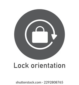 Lock Orientation Icon Vector Image Illustration. Mobile Phone Icon.