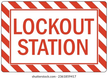 Lock out point sign and labels