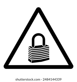 Lock Out For Safety Before You Start Symbol Sign, Vector Illustration, Isolate On White Background Label .EPS10