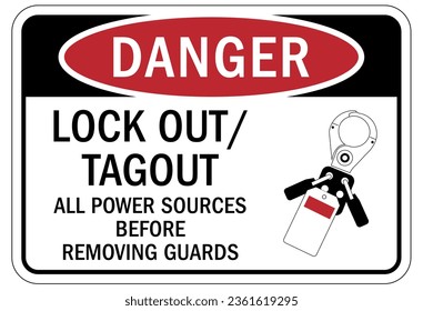 Lock out sign and labels