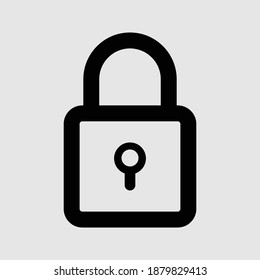 lock outline icon isolated vector illustration