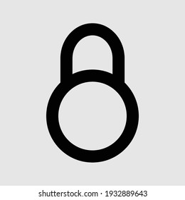 icono de contorno de bloqueo gráfico vectorial aislado
