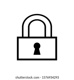 Lock outline icon. Symbol, logo illustration for mobile concept and web design.
