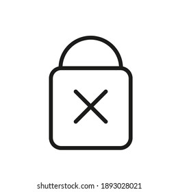 Lock Outline Vector Icon. Modern Style, Premium Quality.