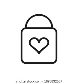 Bloquear el icono del vector de contorno. Estilo Moderno, Calidad Premium.