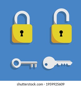 lock and padlock design design can be used for design components. Can also be re-edited