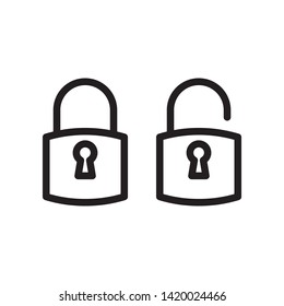 Lock, padlock icon in trendy flat style design. Vector graphic illustration. Suitable for website design, logo, app, and ui. EPS 10.