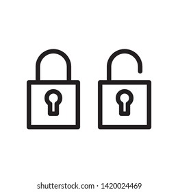 Lock, padlock icon in trendy flat style design. Vector graphic illustration. Suitable for website design, logo, app, and ui. EPS 10.