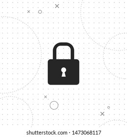 Lock, padlock, vector best flat icon on texture background , EPS 10