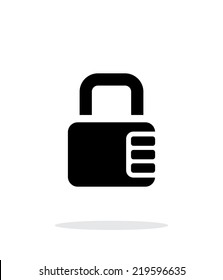 Lock with password icon on white background. Vector illustration.