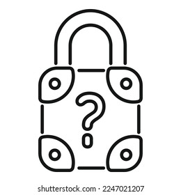 Lock password icon outline vector. Page log. Screen secure