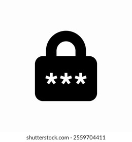 lock password icon sign vector