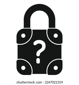 Lock password icon simple vector. Page log. Screen secure
