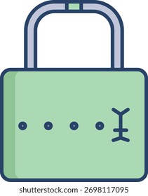 Bloquear el diseño lineal del icono del color de la Contraseña