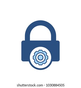 Lock password private properties protection secure icon. Vector illustration