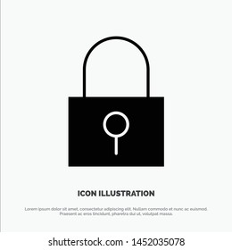 Lock, Password, Password Lock, Secure Password solid Glyph Icon vector