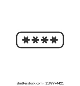 Lock, password, security icon. Vector illustration, flat design.