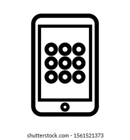 lock pattern icon isolated sign symbol vector illustration - high quality black style vector icons

