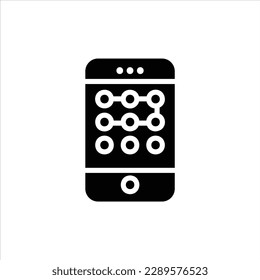 lock pattern icon with isolated vektor and transparent background