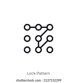 Lock Pattern icon. Outline style icon design isolated on white background