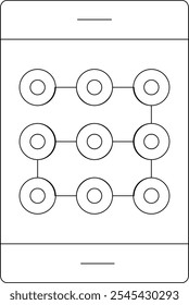 Lock Pattern Line Vector Icon Design