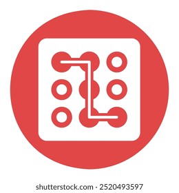 Lock pattern vector icon. Hand entering smartphone password symbol. Security sign. Graph symbol for your web site design, logo, app, UI