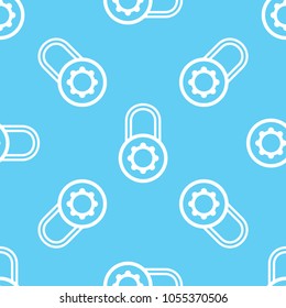 Lock pattern. Vector illustration.