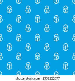 Lock pattern vector seamless blue repeat for any use