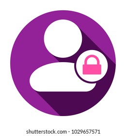 Lock people user icon. Vector illustration