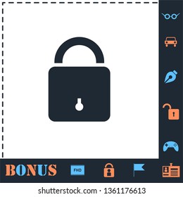Lock. Perfect icon with bonus simple icons