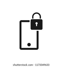lock phone vector icon 10 eps