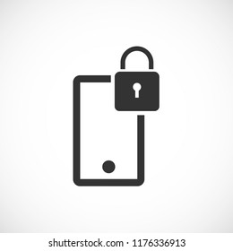 lock phone vector icon 10 eps