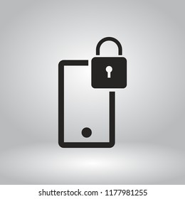 lock phone vector icon 10 eps