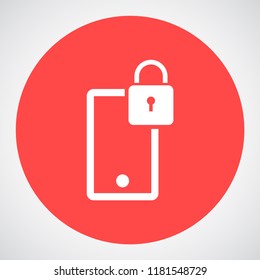 lock phone vector icon 10 eps