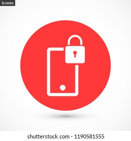 lock phone vector icon 10 eps