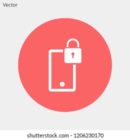 lock phone vector icon 10 eps