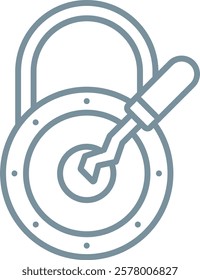 Lock Pick vector icon. Can be used for printing, mobile and web applications.