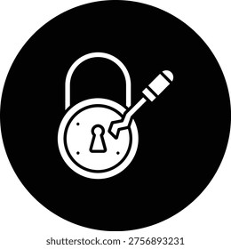Lock Pick vector icon. Can be used for printing, mobile and web applications.