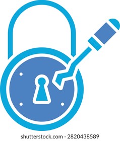 Lock Pick vector icon. Can be used for printing, mobile and web applications.