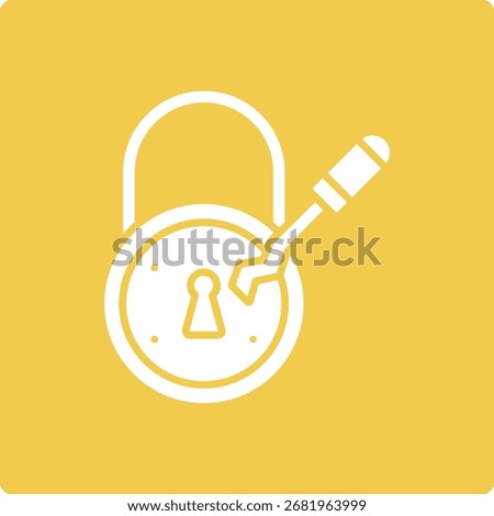 Lock Pick vector icon. Can be used for printing, mobile and web applications.