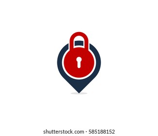 Lock Pin Logo Design Element