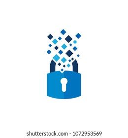 Lock Pixel logo Icon Design