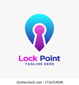 lock point logo design inspiration