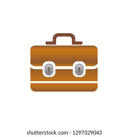 lock portfolio sign icon, handle business bag, briefcase icon vector