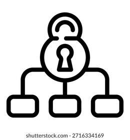 Lock privacy icon. Outline Lock privacy vector icon for web design isolated on white background