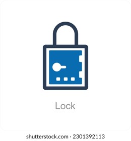 Lock and protection icon concept