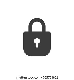 Lock protection icon, security symbol, padlock pictogram