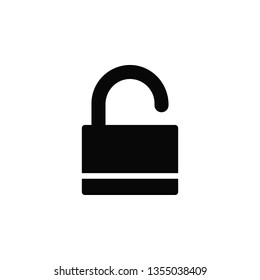 Lock, protection, secure, unlock, icon, flat. Element of security for mobile concept and web apps illustration. Thin flat icon for website design and development, app. Vector icon